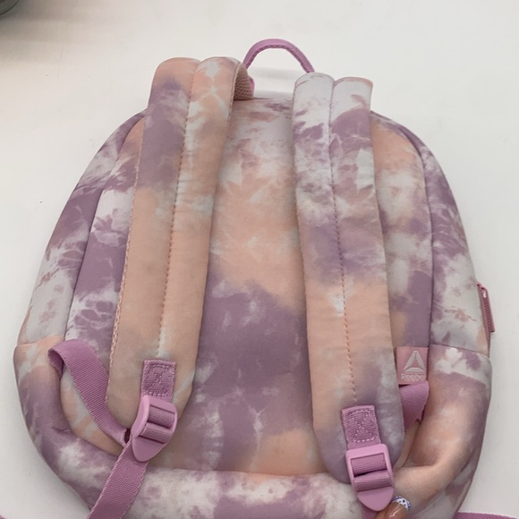 Reebok Pink Purple White Tie Dye Backpack MCB6727R - Picture 9 of 13
